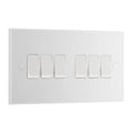 BG 946 Moulded Square Edge | White | 6 Gang 10AX 2 Way Plate Switch