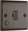 BG NBN55 Nexus Metal Black Nickel 13A Flex Output Unswitched Fused Spur Unit by British General (BG-NBN55-Shopify-SA_1)
