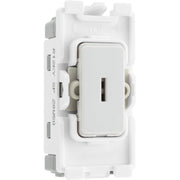 BG R12KY Nexus Grid White 20A 20AX 2 Way 1 Pole Key Switch Module by British General (BG-R12KY-Shopify-SA_1)