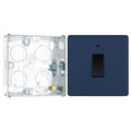 BG Evolve Matt Blue 20A 2 Pole LED Switch PCDDB31B with 25mm Steel Back Box