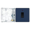 BG Evolve Matt Blue 20A 2 Pole LED Switch PCDDB31B with 25mm Steel Back Box