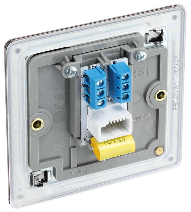 FBNBTM1 Back - This master telephone socket from British General uses a screw terminal connection and should be used where your telephone line enters your property.