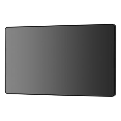 BG Evolve Black Chrome Double Blank Plate PCDBC95B with 35mm Steel Back Box