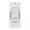 BG RRWHW White 20A DP Appliance Grid Switch Labelled Water Heater