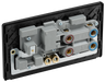 PCDMG70B Back - This Evolve Matt Grey 45A cooker control unit from British General includes a 13A socket for an additional appliance outlet, and has flush LED indicators above the socket and switch. 