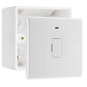 BG Nexus 13A Neon Unswitched Fused Connection Unit & 50mm Pattress Back Box by British General (BG-856+877)