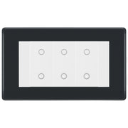 BG Part M Triple Secondary Touch Dimmer Switch Graphite - White Insert