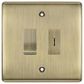 BG Nexus Antique Brass 2 Gang 20 Amp Key Switch with 20 Amp Double Pole Switch
