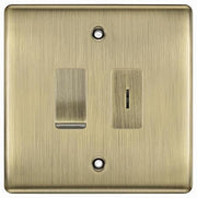BG Nexus Antique Brass 2 Gang 20 Amp Key Switch with 20 Amp Double Pole Switch by British General (BG-NAB2G1KS1DP)