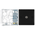 BG Nexus Matt Black Single Coaxial Socket NFB60 with 35mm Steel Back Box