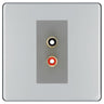 BG Screwless Polished Chrome Euro Module RCA X 2 Outlet FPCRCA2G by British General (BG-FPCRCA2G)