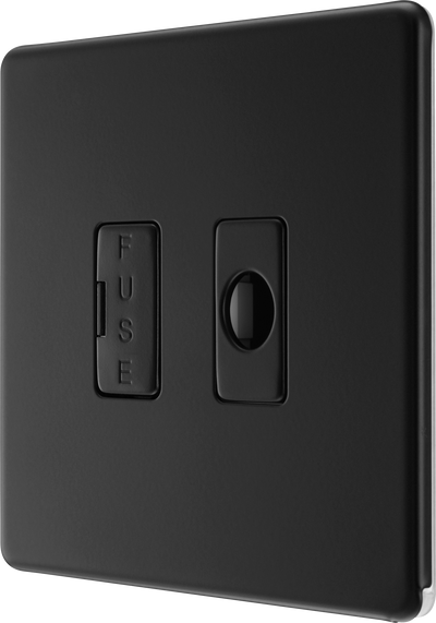 BG Nexus Matt Black Unswitched and Fused with Flex Outlet FFB55 by British General (BG-FFB55-1)