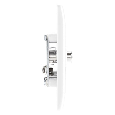 BG Electrical 2 Gang Diplex TV and FM Socket White & 50mm Pattress Back Box