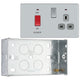 BG Screwless Polished Chrome 45A DP Cooker Neon Socket Switch FPC70G with 35mm Steel Back Box
