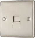 BG NPRBTS1 Nexus Metal Pearl Nickel 1 Gang Slave Telephone Socket