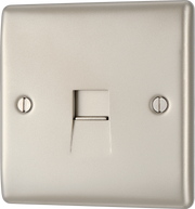 BG NPRBTS1 Nexus Metal Pearl Nickel 1 Gang Slave Telephone Socket by British General (BG-NPRBTS1-Shopify-SA_1)