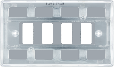 BG RNPC4 Nexus Grid Polished Chrome 4 Module Front Plate