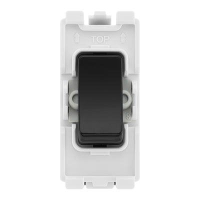 BG Evolve Black Chrome 3 Gang Light Switch 1x Dual Mode LED Dimmer 2x 2 Way Custom Switch