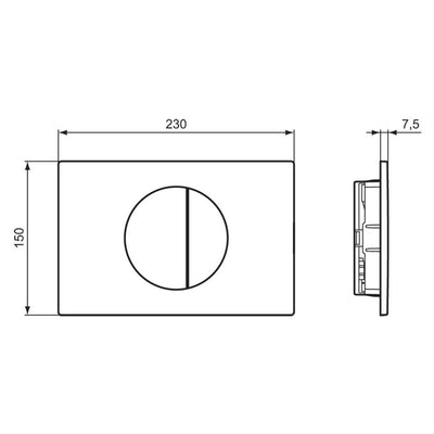 Ideal Standard Oleas M5 Round Dual Flush Flushplate - Chrome