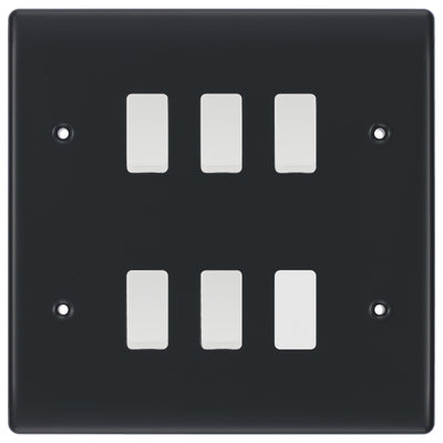 BG Part M 5 Gang Intermediate Light Switch Custom Grid Switch with Back Box Included by British General