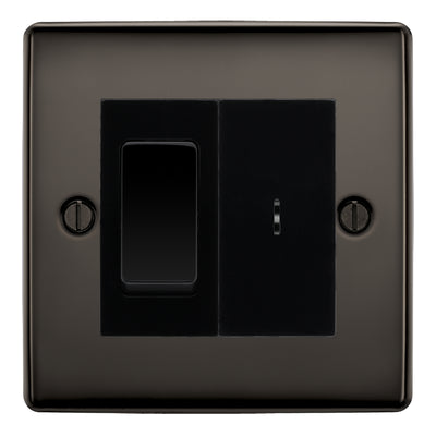 BG Nexus Black Nickel 20A Secret Key Switch with 20A Double Pole Switch - Black Insert