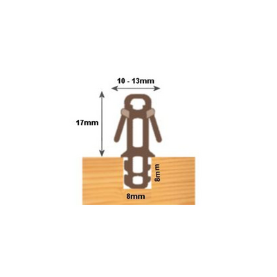 Sash Window Parting Bead Seals (Brown) by Astroflame (Astro-ADPB02BX)