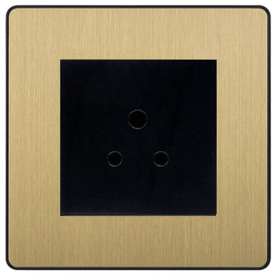 BG Evolve Satin Brass 5A Unswitched Socket PCDSB5AUSSB by British General (BG-PCDSB5AUSSB)
