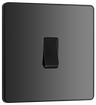 BG PCDBC13B Black Chrome Evolve 1 Gang 20A 16AX Intermediate Light Switch - Black Insert by British General (BG-PCDBC13B-Shopify-SA_1)