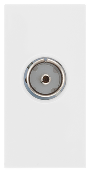 BG EMNSITVW Euro Module Co-Axial (Isolated) Connection - White by British General (BG-EMNSITVW)