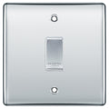 BG Polished Chrome 1 Gang Engraved Custom Labelled Appliance Grid Switch