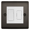 BG Nexus Metal Black Nickel 20A Double Pole Switch & 13A Fused Spur Plate | White Insert