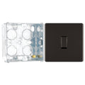 BG Screwless Black Nickel 20A 16AX Intermediate Light Switch FBN13 with 35mm Steel Back Box