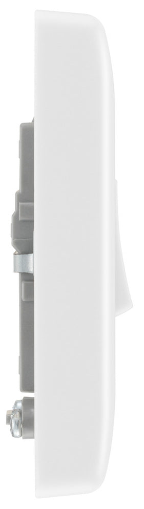 BG 832 Moulded Round Edge | White | 1 Gang 20A 2 Pole Flex Outlet Switch by British General (BG-832)