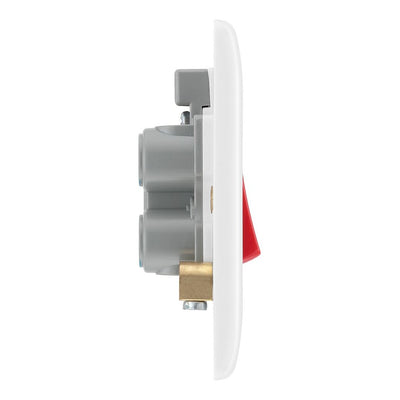 BG 875 Moulded Round Edge | White | 1 Gang 45A 2 Pole Cooker Switch