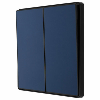 BG Evolve Matt Blue 2 Gang 2-Way 20A Edge to Edge Rocker Light Switch | PCDDB42EB by British General (BG-PCDDB42EB)