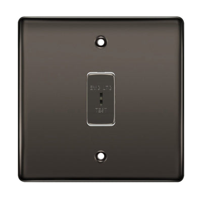 BG Black Nickel 1 Gang 2 Way Single Pole Emergency Light Test Key Grid Switch