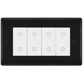 BG Nexus Matt Black Quad Master Touch Dimmer Switch White Inserts NFBTDM4W