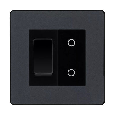 BG Evolve Matt Grey 2 Gang Custom Switch 1x 2 Way 1x Secondary Touch Dimmer