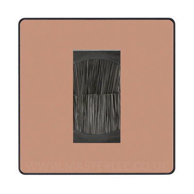 BG Evolve Polished Copper Screwless Single 1 Gang Brush Cable Entry by British General (BG-PCDCPEMS1B+EMFO)