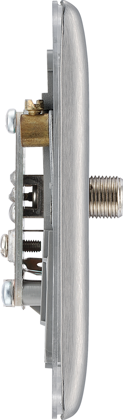 BG NBS64 Nexus Satellite,1 gang Brushed Steel Satellite Socket Outlets
