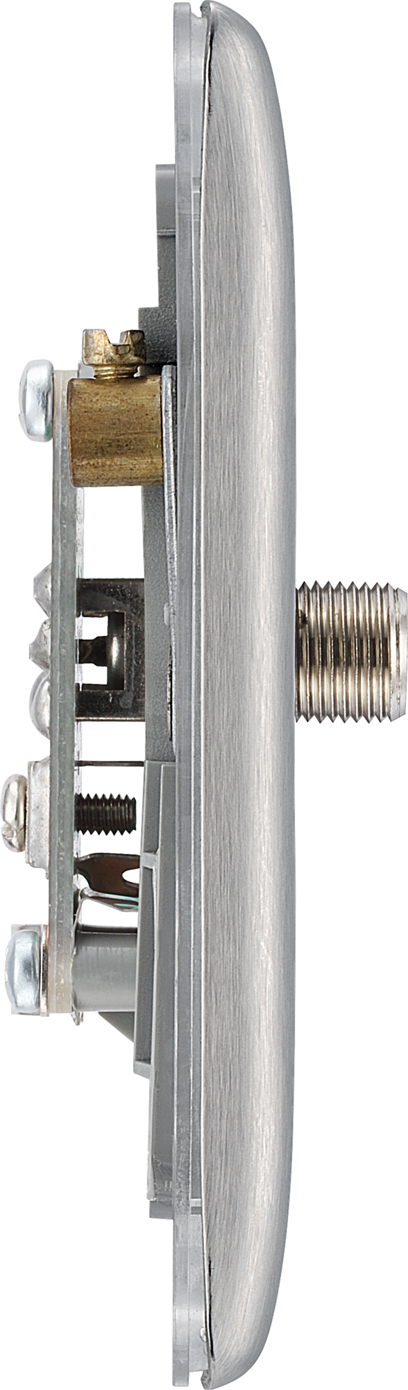 NBS64 Side - This satellite socket from British General can be used to install satellite cables while maintaining maximum signal quality.