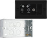 BG Nexus Matt Black Quadplex TV FM SAT (x2) NFB69 with 35mm Steel Back Box