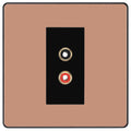 BG Evolve Polished Copper Euro Module RCA X 2 Outlet PCDCPRCA2B