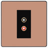 BG Evolve Polished Copper Euro Module RCA X 2 Outlet PCDCPRCA2B by British General (BG-PCDCPRCA2B)