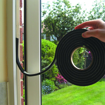 Other Door Hardware: Self Adhesive Extra Thick Foam Seals (3.5 metre) Black by Astroflame (Astro-ADETWSBLK/3.5)