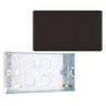 BG Screwless Black Nickel Double Blank Plate FBN95 with 25mm Steel Back Box