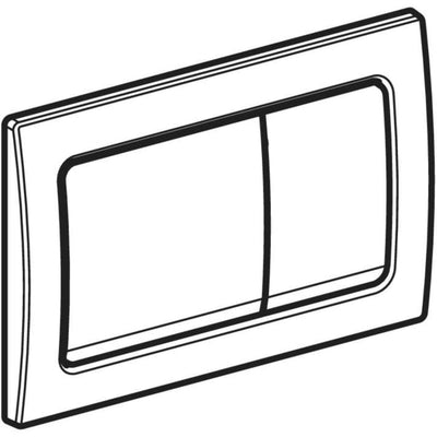 Geberit Alpha01 Square Dual Flush Plate - Black Chrome - 115.055.QC.1 by Geberit (Geberit-115.055.QC.1)