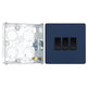 BG Evolve Matt Blue 3 Gang 20A 16AX 2 Way Light Switch PCDDB43B with 25mm Steel Back Box