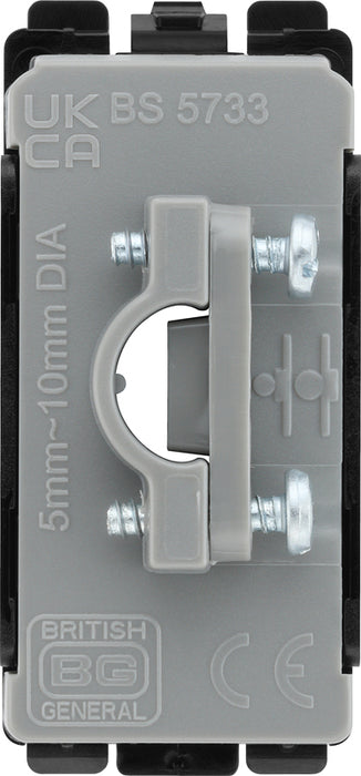 BG RPCDBFLEX Evolve Grid Black 10mm Flex Outlet Module