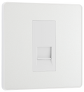 BG PCDCLBTS1W Pearlescent White Evolve 1 Gang Secondary Telephone Outlet - White Insert